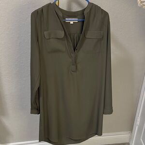 LOFT Olive Midi Dress